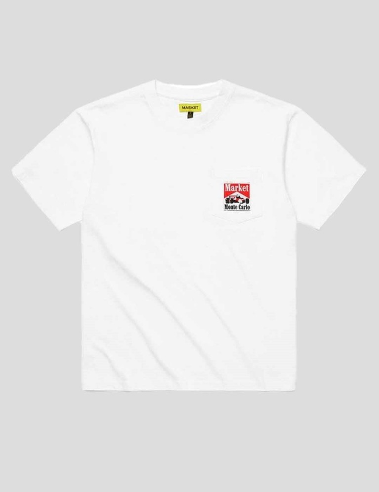 T-shirt MARKET racing logo tee white